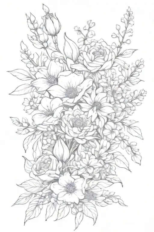 Family Birth Flower Simple Bouquet May October And July