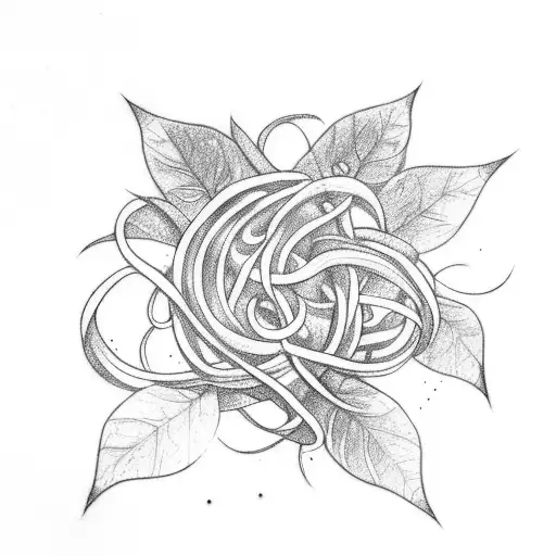 Aesthetic Small Intertwined Vines Complimentary Tattoos For Sisters