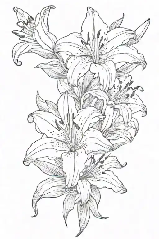 White Lily Flower Bouquet