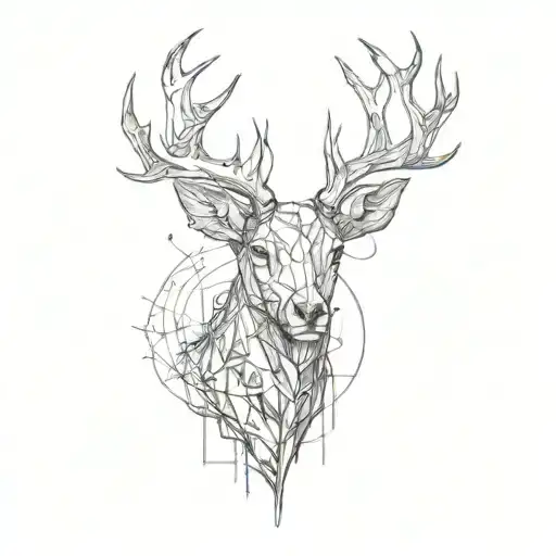 A Deer With Horns And Spikes