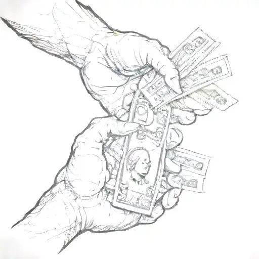 A Man Holding Money