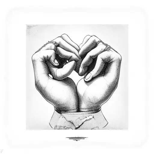 God Hold Hands Out With Broken Heart On Hands