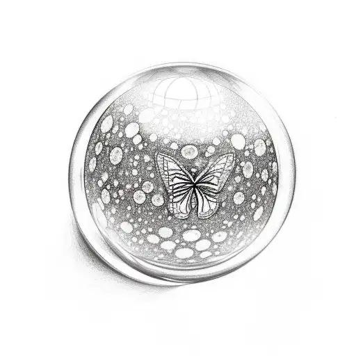 Jewels Butterfly Crystal Ball Inner Light Shine