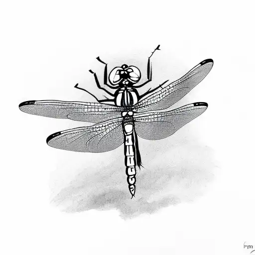 Dragonfly On A Flower