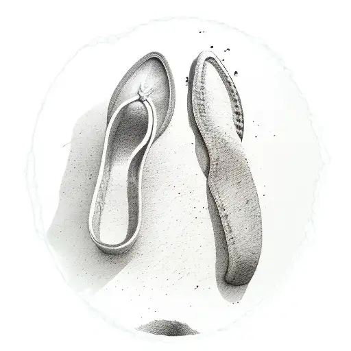 Footprints Alongside Horse Hoof Prints Slowly Fading As The Footprints Continue