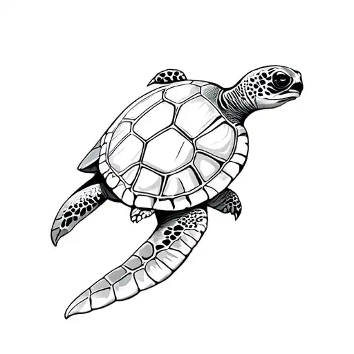 Sea Turtle Cayman Islands Incorporated Into The Design