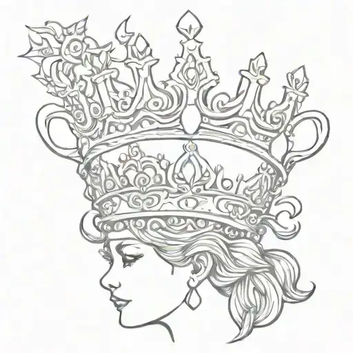 Renu Word In Queen Crown