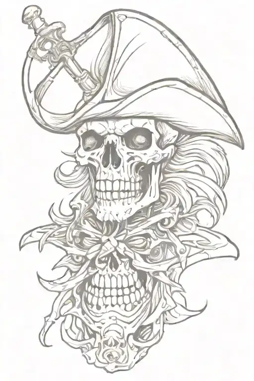 Creepy Pirate Skeleton