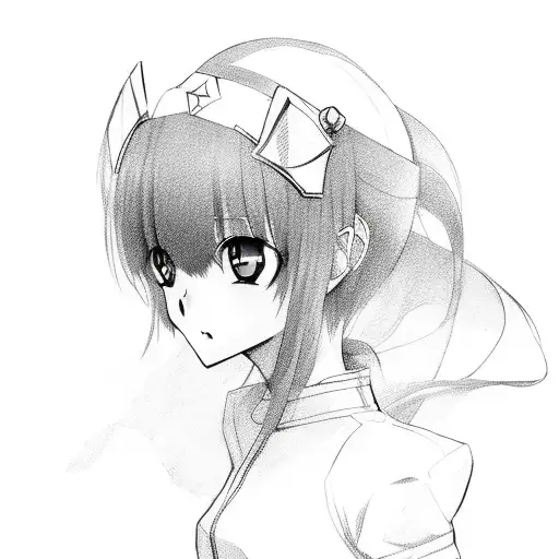 Anime Girl Face Sword Guns