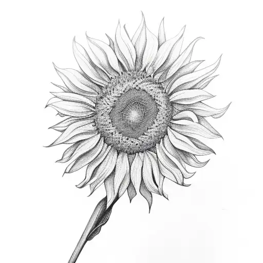 Sunflower With Long Stalk