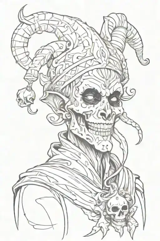 Jester With Skull