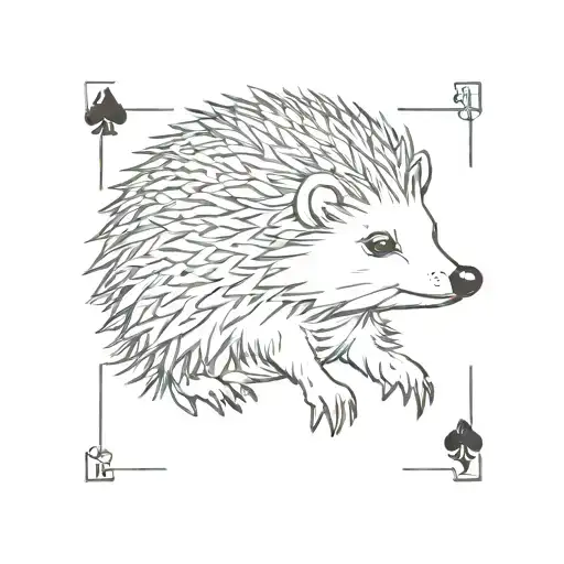 Hedgehog Holding Playing Card