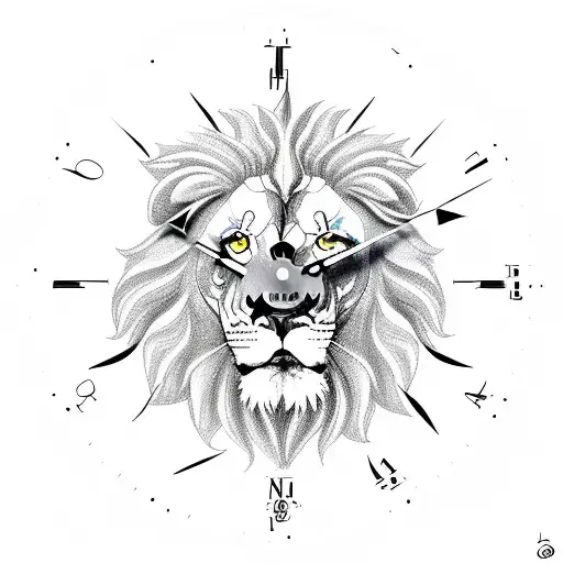 Lion Clock Angle Devil