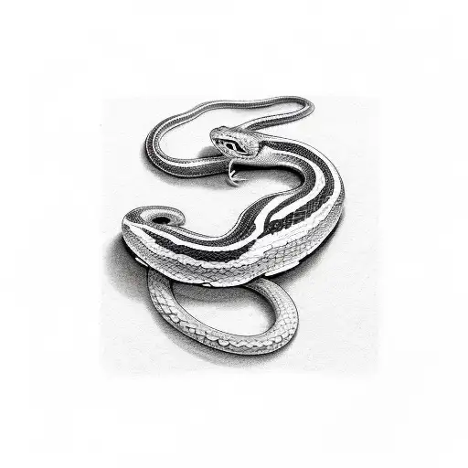 Small Snake Wearing Dog Tag