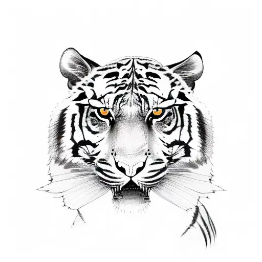 A Fierce Tiger Riding A Motorbike Through A Dense Forest