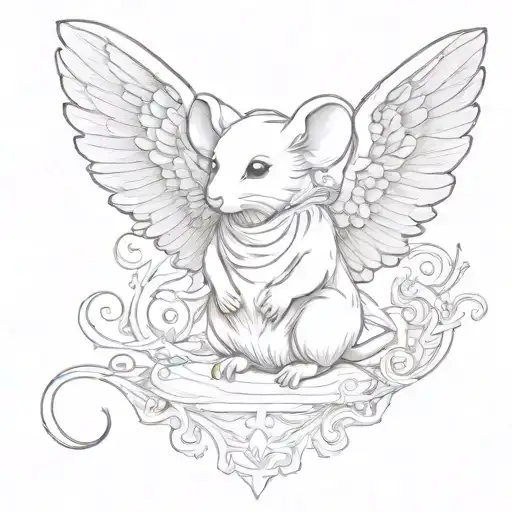 Mouse With Angel Wings