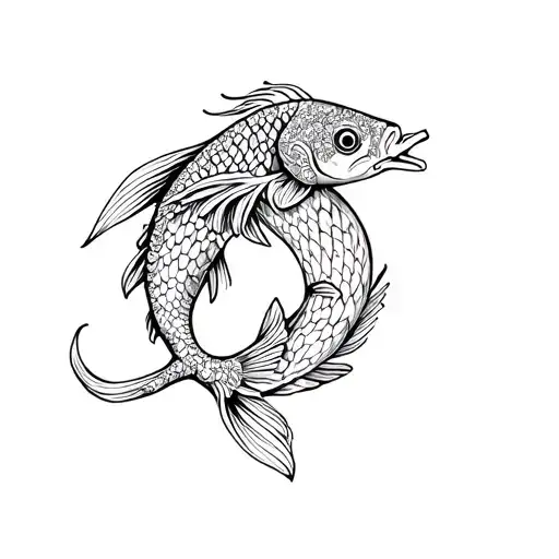 Pisces Koi Fish Mandala