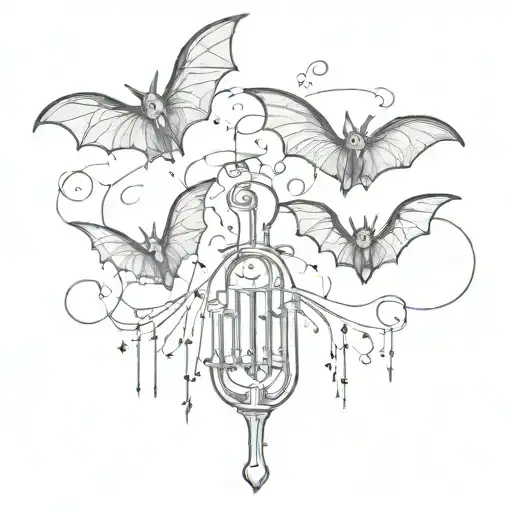 Bats On A Music Staff