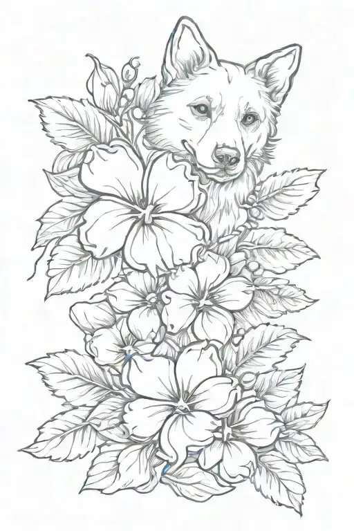 Lilac And Dog Paw Print