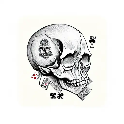 Skull And Poker Cards