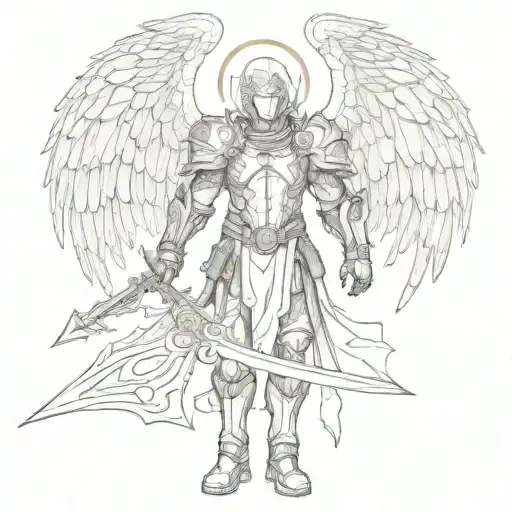 Archangel Warrior Holy With Dual Swords