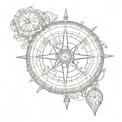 Travel Compass With 4 Birthdays Outdoor Themed