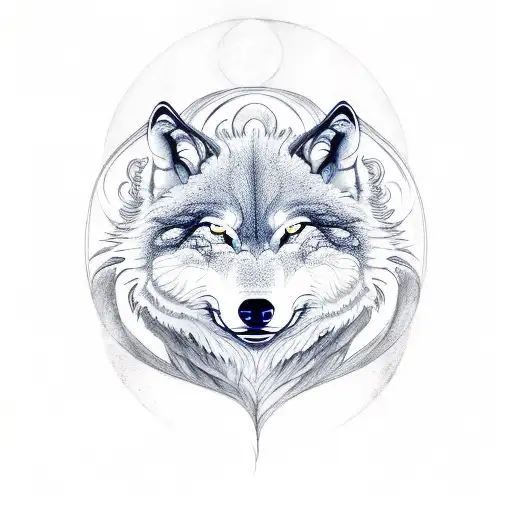 Yin And Yang Of Wolf And Lamb