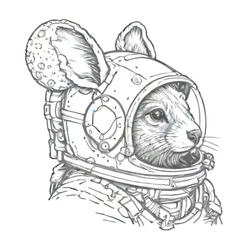 Oppossum Wearing A Astronaut Helmet