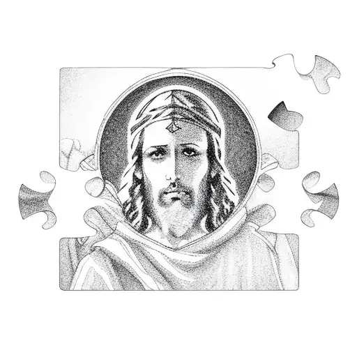 Jesus Putting Together A Puzzle