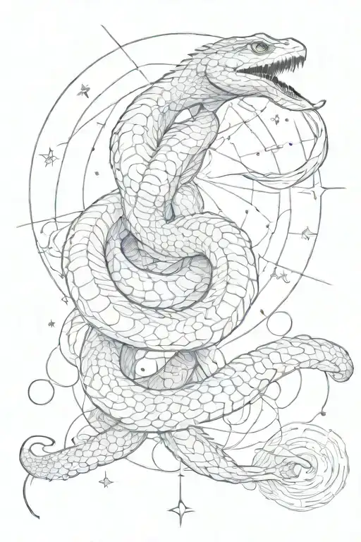 Snake Exoskeleton Sailing Through Space