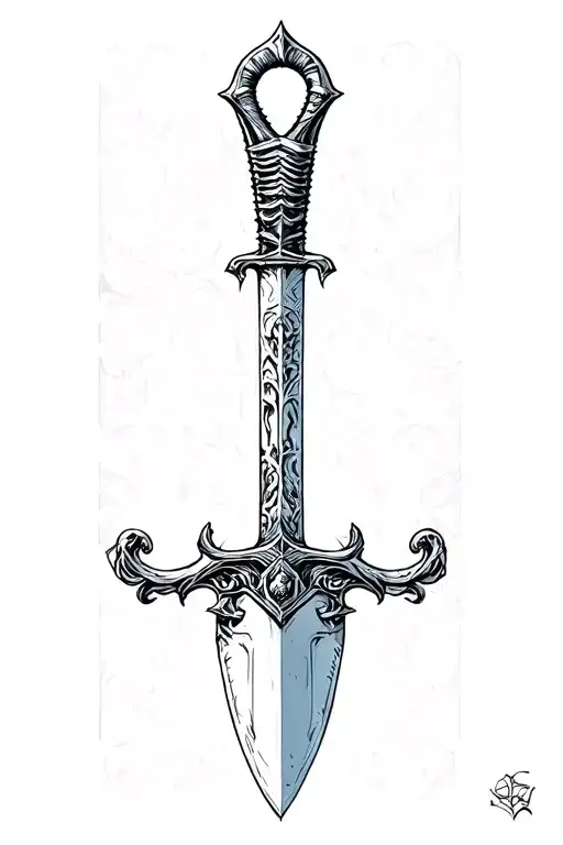 Sword With Skeloton Key Handle