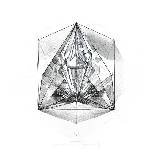 Engineer's Blueprint Of A Diamond Tear