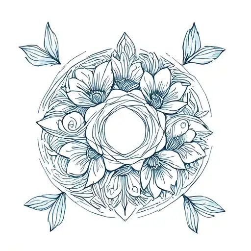 Reiki Cho Ku Rei Symbol From Flowers