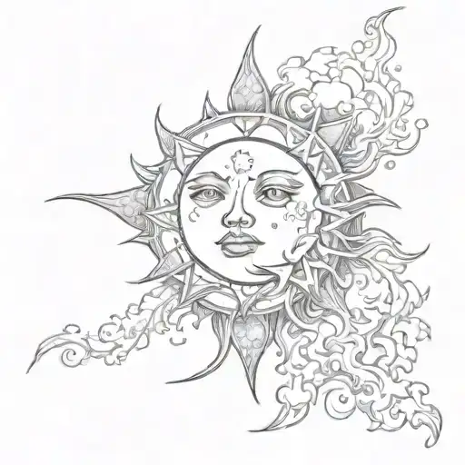 Sun And Moon From Dissipating Smoke
