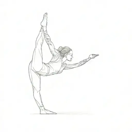 A Woman Doing Yoga On The Beach