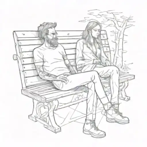 Dead Guy With A Girl On A Bench