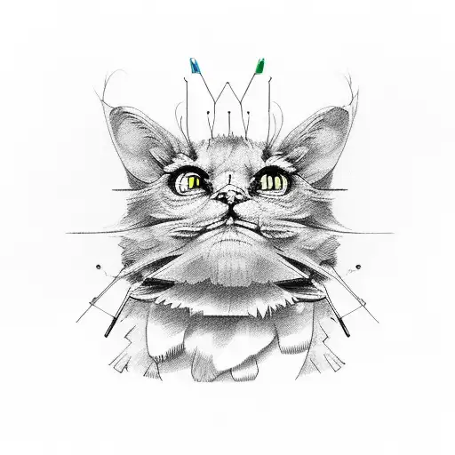 Color Table With Sewing Needle