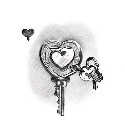 Matching Lock And Key Couple Tattoos That Shows Love