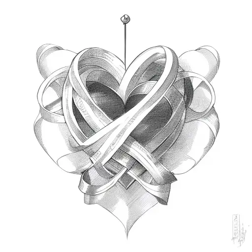 Love Heart With Bow At Bottom