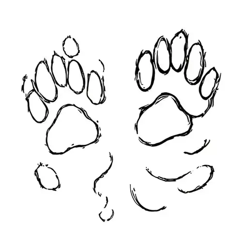 Dog Paw Print Set