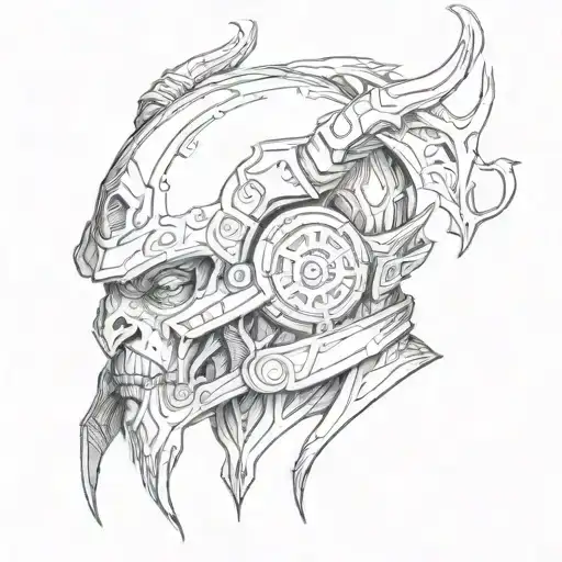 Demon Wearing A Helmet