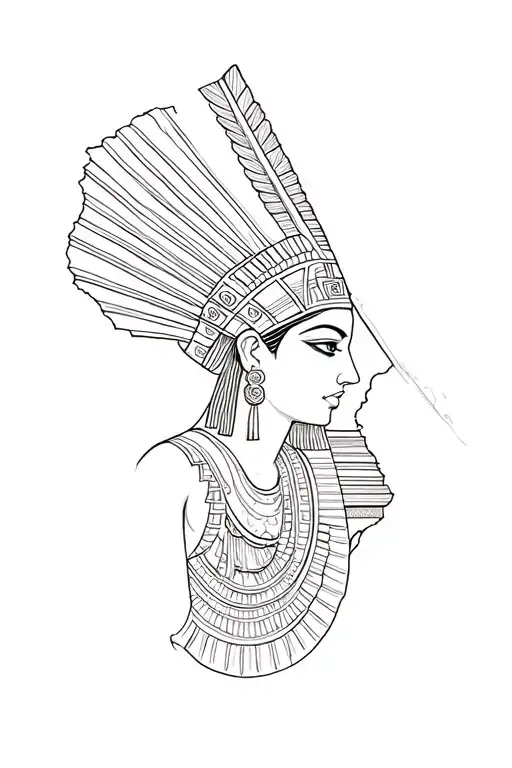 Egyptian Goddess And Africa Continent