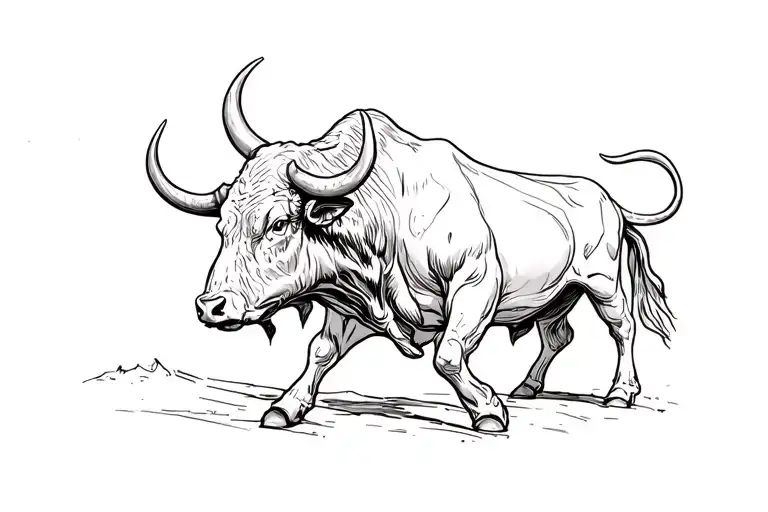 Man Taking The Bull By The Horns