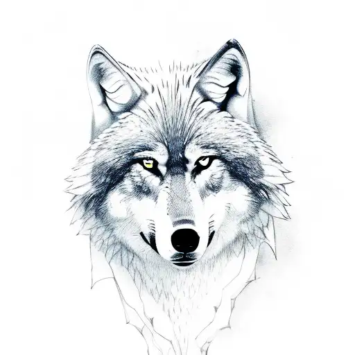 Wolf With A Demon Shadow