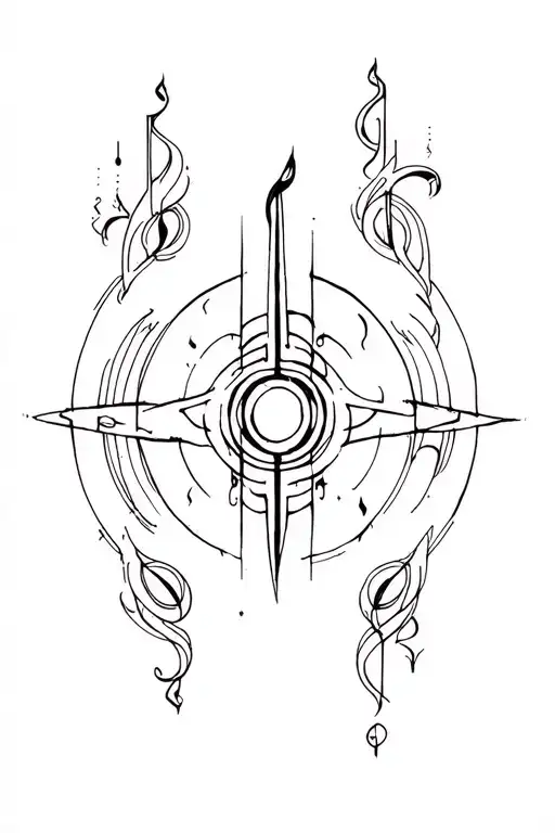 Cho Ku Rei Power Symbol Tattoo Design Combining Music Elements