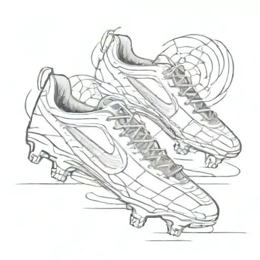 A Pair Of Soccer Cleats Running