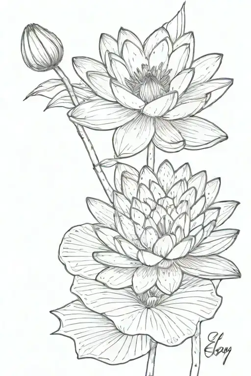 Water Lily With Stem As Words Eloy