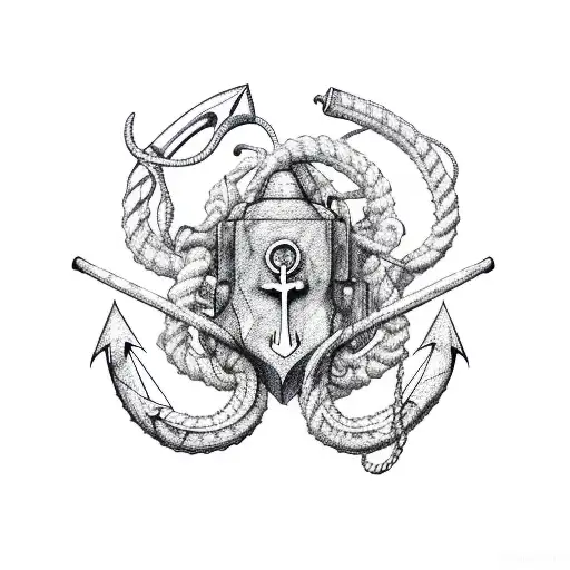 Guam Hook Morph With Navy Anchor