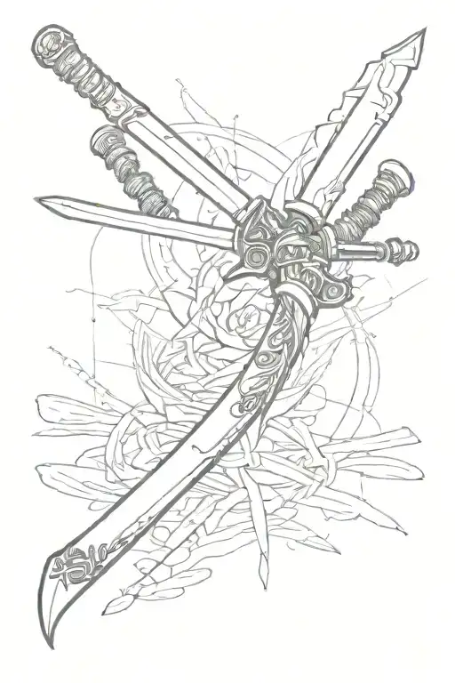 Small Broken Katana Sword