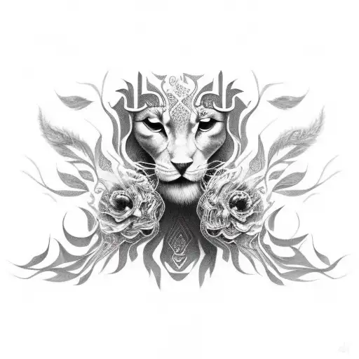 Strong Mum 5 Children Love Smokey Tribal Floral